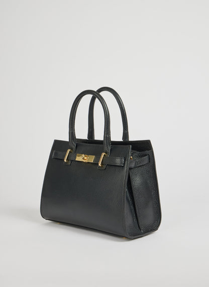 Borsa Grace in pelle Togo Nera